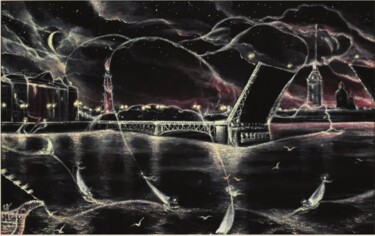绘画 标题为“69 ночь на Питере (…” 由Всеволод Салищев, 原创艺术品, 油
