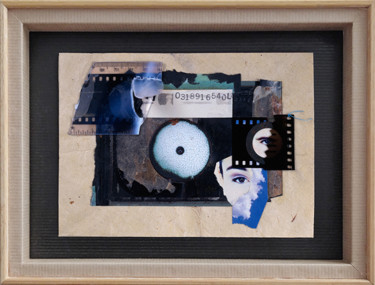 Collages intitulée "Memory boxe n°24" par Vincent Sfg, Œuvre d'art originale, Collages