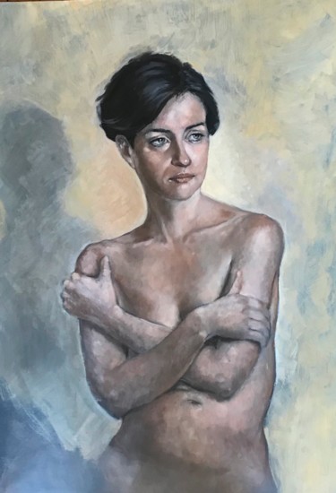 Painting titled "Joséphine, été 2017…" by V. Tertrais, Original Artwork, Oil