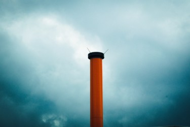 Photography titled "A red chimney" by Thècle, Original Artwork