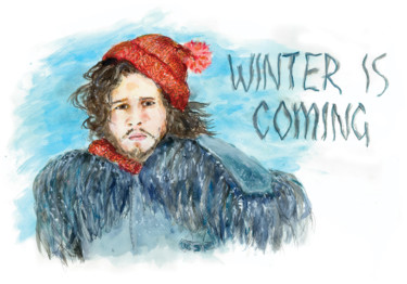 Malarstwo zatytułowany „Winter is coming” autorstwa Vladimir Tyuryaev, Oryginalna praca, Akryl