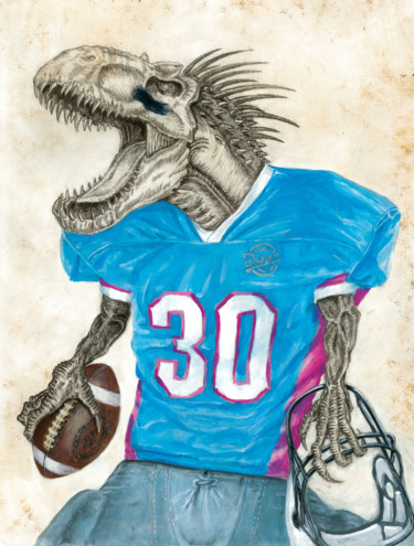 Картина под названием "Quarterback" - Vladimir Tyuryaev, Подлинное произведение искусства, Акрил