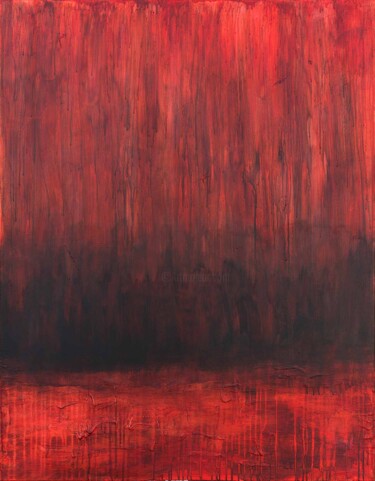 Pintura intitulada "Mar Rojo" por Vuhed, Obras de arte originais, Acrílico Montado em Armação em madeira