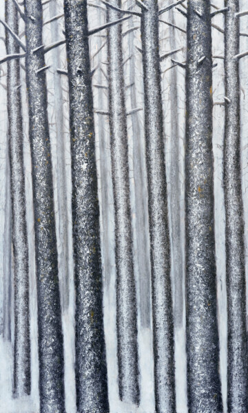 Peinture intitulée "Bosque de Laponia" par Vuhed, Œuvre d'art originale, Acrylique Monté sur Châssis en bois