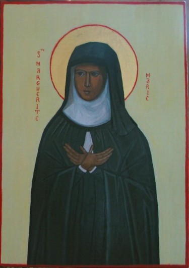 Painting titled "Sainte Marguerite M…" by Danièle Vuillemin-Coq, Original Artwork, Tempera