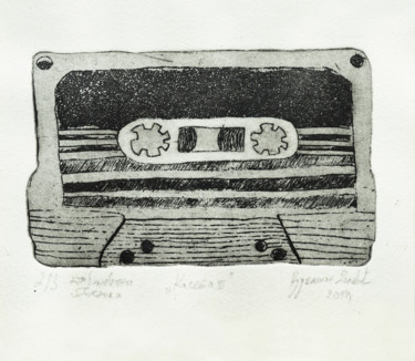Obrazy i ryciny zatytułowany „Cassette 3” autorstwa Vukašin Delević, Oryginalna praca, Rytownictwo