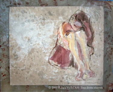 Peinture intitulée "Solitude" par Raluca Vulcan, Œuvre d'art originale