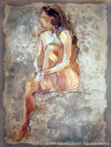 Painting titled "Repos" by Raluca Vulcan, Original Artwork