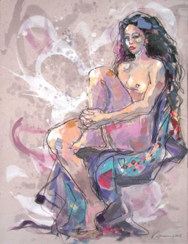 Painting titled "Maria1" by Raluca Vulcan, Original Artwork