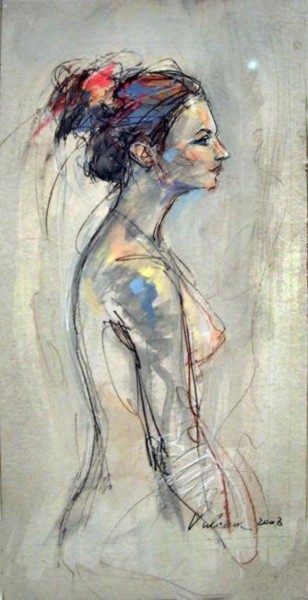 Peinture intitulée "Marjorie 3" par Raluca Vulcan, Œuvre d'art originale