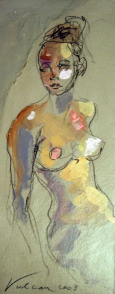 Peinture intitulée "Marjorie 14" par Raluca Vulcan, Œuvre d'art originale