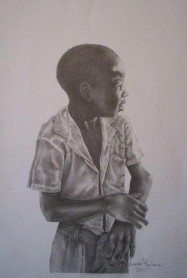 Drawing titled ""Wonder the Herdboy"" by Vusi Phailane, Original Artwork