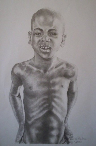 Drawing titled ""Wonder potrait"" by Vusi Phailane, Original Artwork