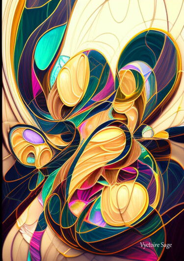 数字艺术 标题为“Neural” 由Vyctoire Sage, 原创艺术品, 数字油画