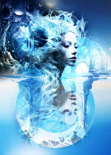 Digital Arts titled "Glaciale" by Vyctoire Sage, Original Artwork, Photo Montage