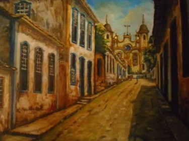 Painting titled "A bela Paraty" by W. Campello, Original Artwork, Oil