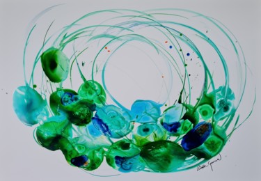 Peinture intitulée "Flow 14" par Wioletta Gancarz, Œuvre d'art originale, Acrylique