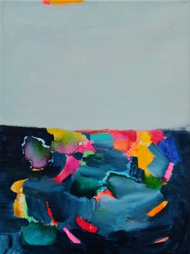 Pittura intitolato "Rainbow Landscape 2" da Wioletta Gancarz, Opera d'arte originale, Acrilico Montato su Telaio per barella…