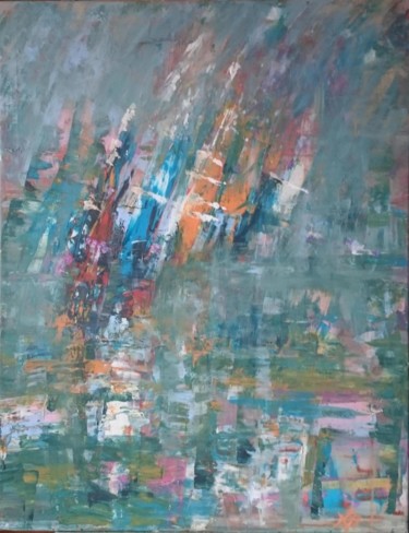 Painting titled "Rainy day" by Wladimir Abramuszkin, Original Artwork, Acrylic