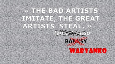 Цифровое искусство под названием "Wabyanko Banksy sto…" - Wabyanko, Подлинное произведение искусства, Цифровая живопись