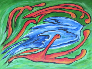 Malerei mit dem Titel "Earth Climate Heada…" von Wabyanko, Original-Kunstwerk, Acryl