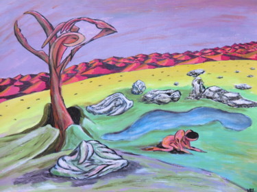 Pittura intitolato "Rainbow art painting" da Wabyanko, Opera d'arte originale, Acrilico