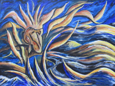 Malerei mit dem Titel "Neptune" von Wabyanko, Original-Kunstwerk, Acryl