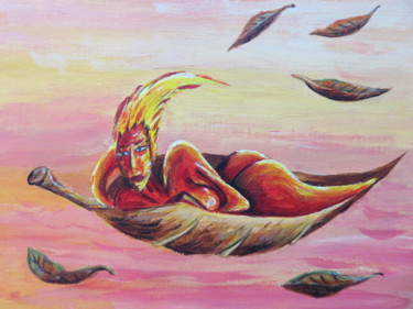Pittura intitolato "Autumn Season flyin…" da Wabyanko, Opera d'arte originale, Acrilico