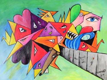 Oiseaux Meteores Painting titled "Oiseaux Meteores" by Wabyanko, Original Artwork, Acrylic