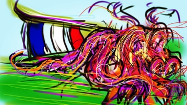 Цифровое искусство под названием "Singapore Dragon Nu…" - Wabyanko, Подлинное произведение искусства, Цифровая живопись