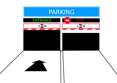 Digital Arts με τίτλο "Parking exit limita…" από Wabyanko, Αυθεντικά έργα τέχνης, Ψηφιακή ζωγραφική