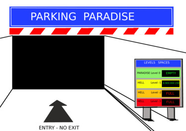 Digital Arts titled "Parking Paradise He…" by Wabyanko, Original Artwork, Digital Painting