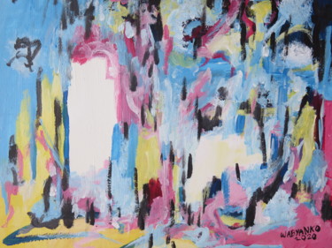 Pittura intitolato "Abstract energy stu…" da Wabyanko, Opera d'arte originale, Acrilico