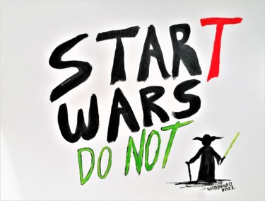 Painting titled "Star T Wars Do not" by Wabyanko, Original Artwork, Acrylic