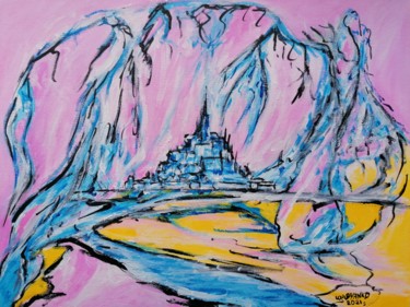 绘画 标题为“Mont Saint Michel a…” 由Wabyanko, 原创艺术品, 丙烯