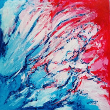 Peinture intitulée "Bleu Blanc Rouge ab…" par Wabyanko, Œuvre d'art originale, Acrylique