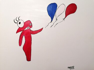 Painting titled "France Keep Hope" by Wabyanko, Original Artwork, Acrylic