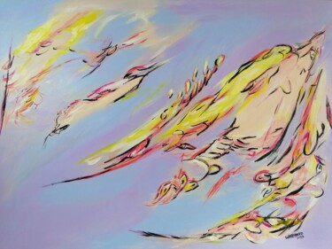 Peinture intitulée "April pastel abstra…" par Wabyanko, Œuvre d'art originale, Acrylique Monté sur Châssis en bois