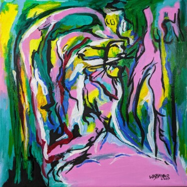 Картина под названием "Rendez vous Medical" - Wabyanko, Подлинное произведение искусства, Акрил Установлен на Деревянная рам…