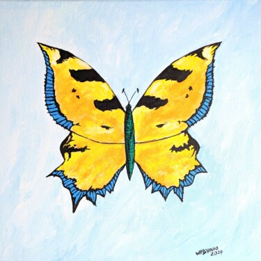 Peinture intitulée "Butterfly little tu…" par Wabyanko, Œuvre d'art originale, Acrylique Monté sur Châssis en bois