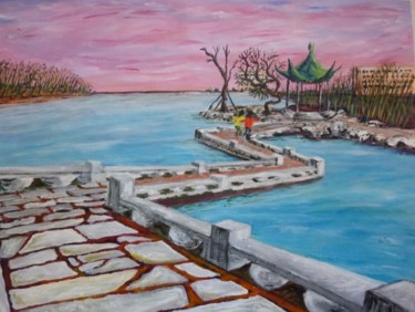 Painting titled "Wuhu Park" by Wabyanko, Original Artwork, Acrylic