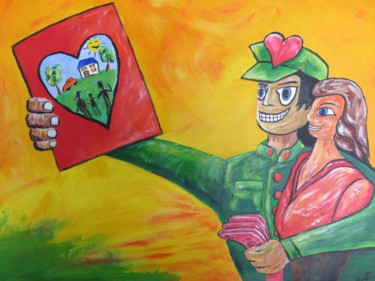 Malarstwo zatytułowany „China family revolu…” autorstwa Wabyanko, Oryginalna praca, Akryl