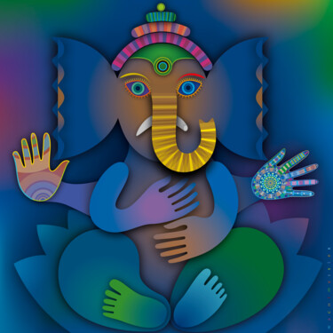Arts numériques intitulée "Ganesha" par Bernd Wachtmeister, Œuvre d'art originale, Travail numérique 2D