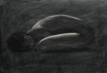 Рисунок под названием "098-20" - Wacław Wantuch, Подлинное произведение искусства, Древесный уголь