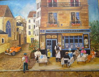 Peinture intitulée "Chez Julien" par Wadislava Dedoncker (Wadis), Œuvre d'art originale