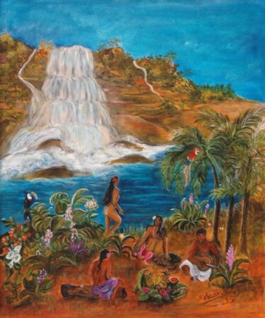 Peinture intitulée "le Vénézuela" par Wadislava Dedoncker (Wadis), Œuvre d'art originale