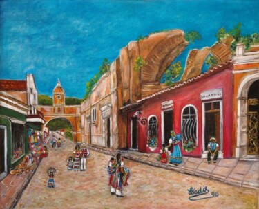 Peinture intitulée "le Guatemala" par Wadislava Dedoncker (Wadis), Œuvre d'art originale
