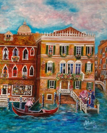 Peinture intitulée "Venise" par Wadislava Dedoncker (Wadis), Œuvre d'art originale