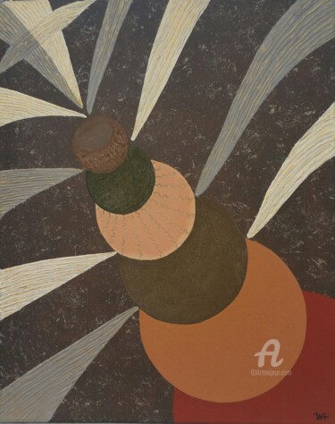 Картина под названием "Ambiance" - Wafae Tbatou, Подлинное произведение искусства, Акрил Установлен на Деревянная рама для н…
