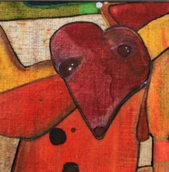 Painting titled "LE COEUR SOLITAIRE" by Catherine Wagner  Dudenhoeffer, Original Artwork
